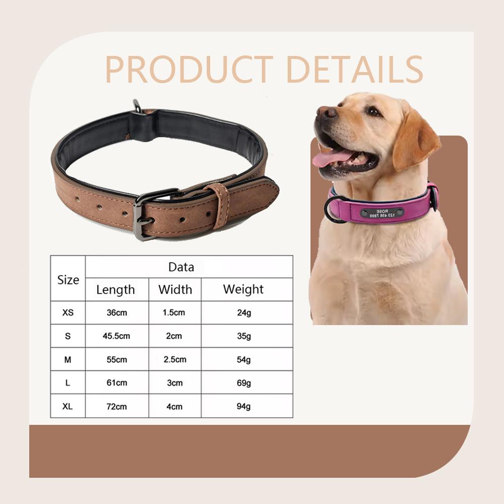 Индивидуальные кожаные ошейники для собак, персонализированные ID-бирки, ошейники с бесплатной гравировкой имени для маленьких, средних, больших собак, бульдогов