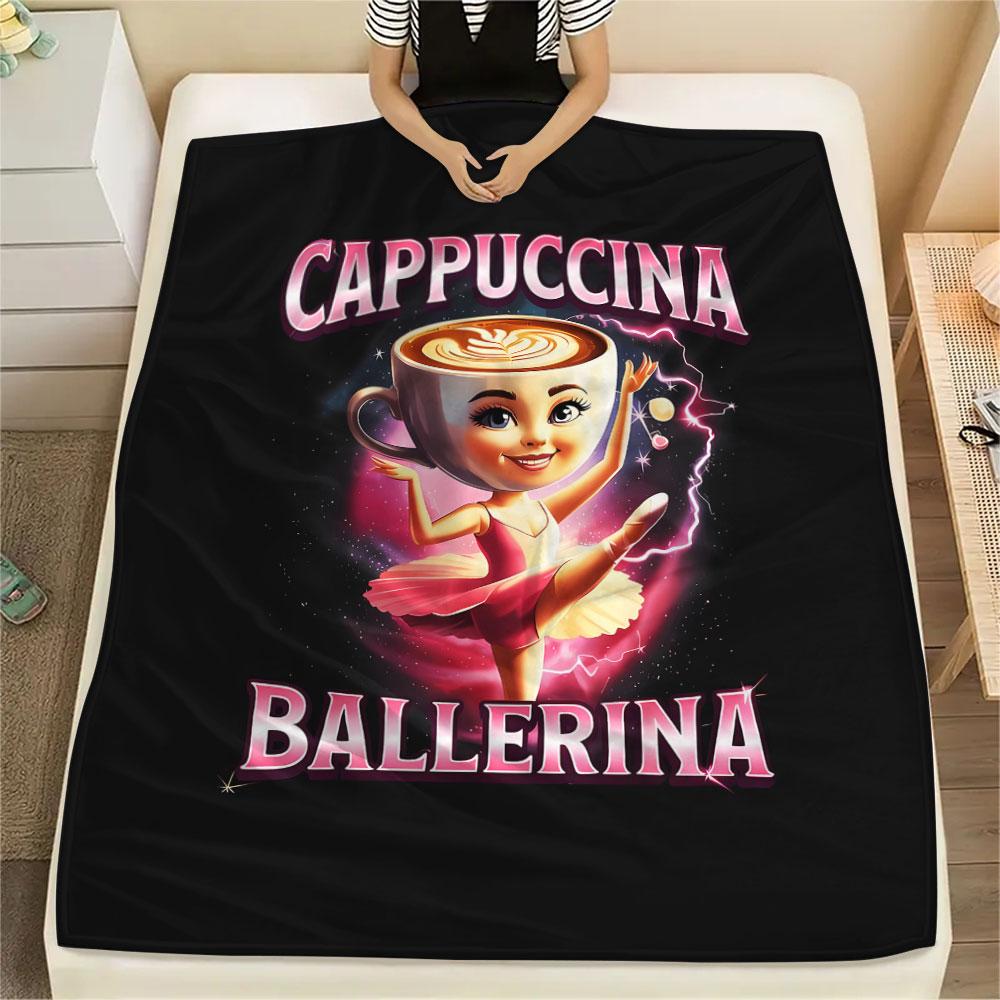 1PC Ballerina Patterned Flannel Blanket Suitable For All Seasons for Home Decor Warmth and Comfort Gifts Holiday Present