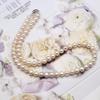 Women Necklace Warm White Pearl Necklace 7-8mm For Birthday Christmas Halloween Gifts 45cm
