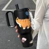 Бутылка для воды Сумеречная термокружка Большая емкость для воды Высококачественная нержавеющая сталь ледяная кружка Кружка с трубочкой
