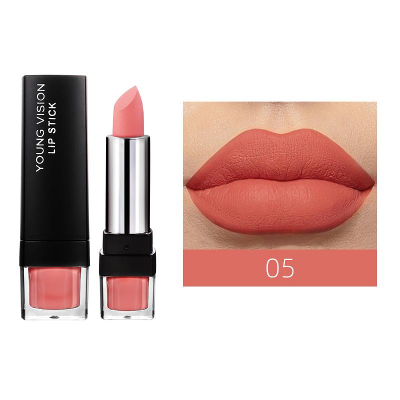 Матовая матовая 12-цветная однотонная помада Velvet Lipstick, которую нелегко приклеить к чашке