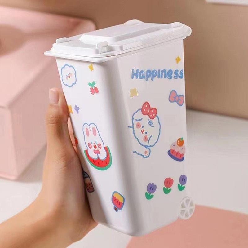 Мини настольный мусорный бак 4 цвета ящик для хранения мусора гостиная журнальный столик крышка