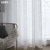 1 шт. LOZUJOJU 10-20% затемнение французский стиль простой романтический кружевной основы вязаный чистый белый газовый занавес для гостиной спальни балкона домашний декор