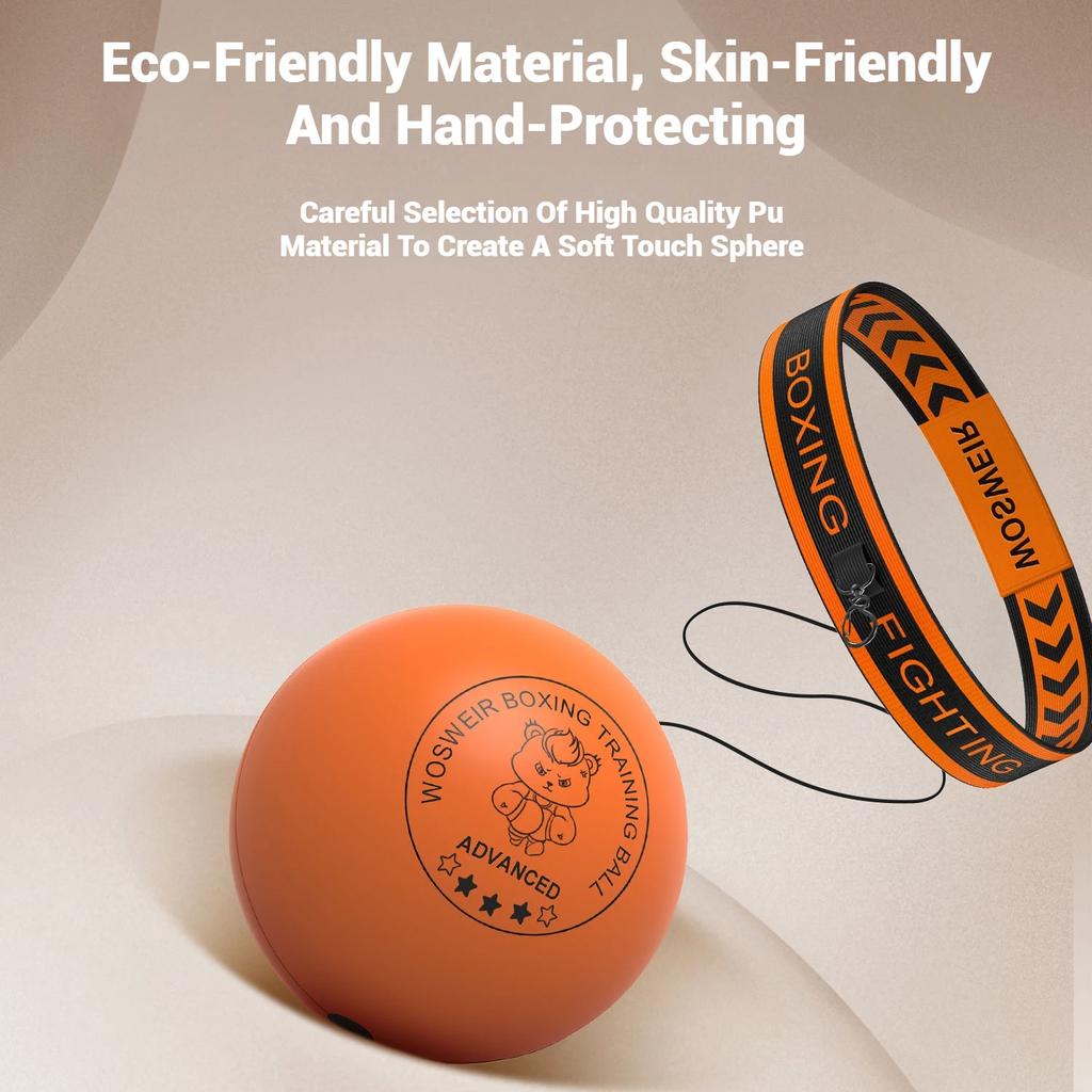 Наголовной детский боевой декомпрессионный тренировочный скоростной мяч из гладкого полиуретана, реакционный волшебный мяч для детей