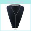 Fashionable Rhinestone Decoration Women Neck Necklace With Tassels For Trendsetting Women