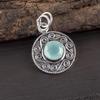 Украшения ручной работы из драгоценных камней Aqua Chalcedony, кулон из стерлингового серебра 925 пробы, уникальный дизайн, для женщин