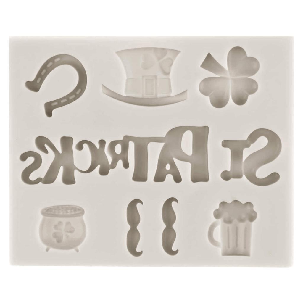 Улица. Форма для помадки на день Святого Патрика, трилистник, силиконовые формы, четырехлистный клевер, шляпа, обувь для лошадей, форма для украшения торта, конфеты, шоколад, клейкая паста, полимерная глина