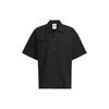 Originals Speed Ss Shirt with Smiley Face Embroidery and Solid Color Short Sleeves Men Tops Black HU1238