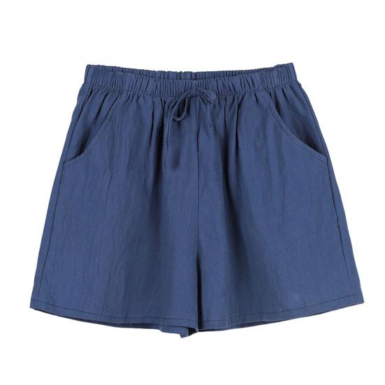 Высокая талия эластичный пояс карманы шнуровка женские шорты летние широкие штанины бег повседневные