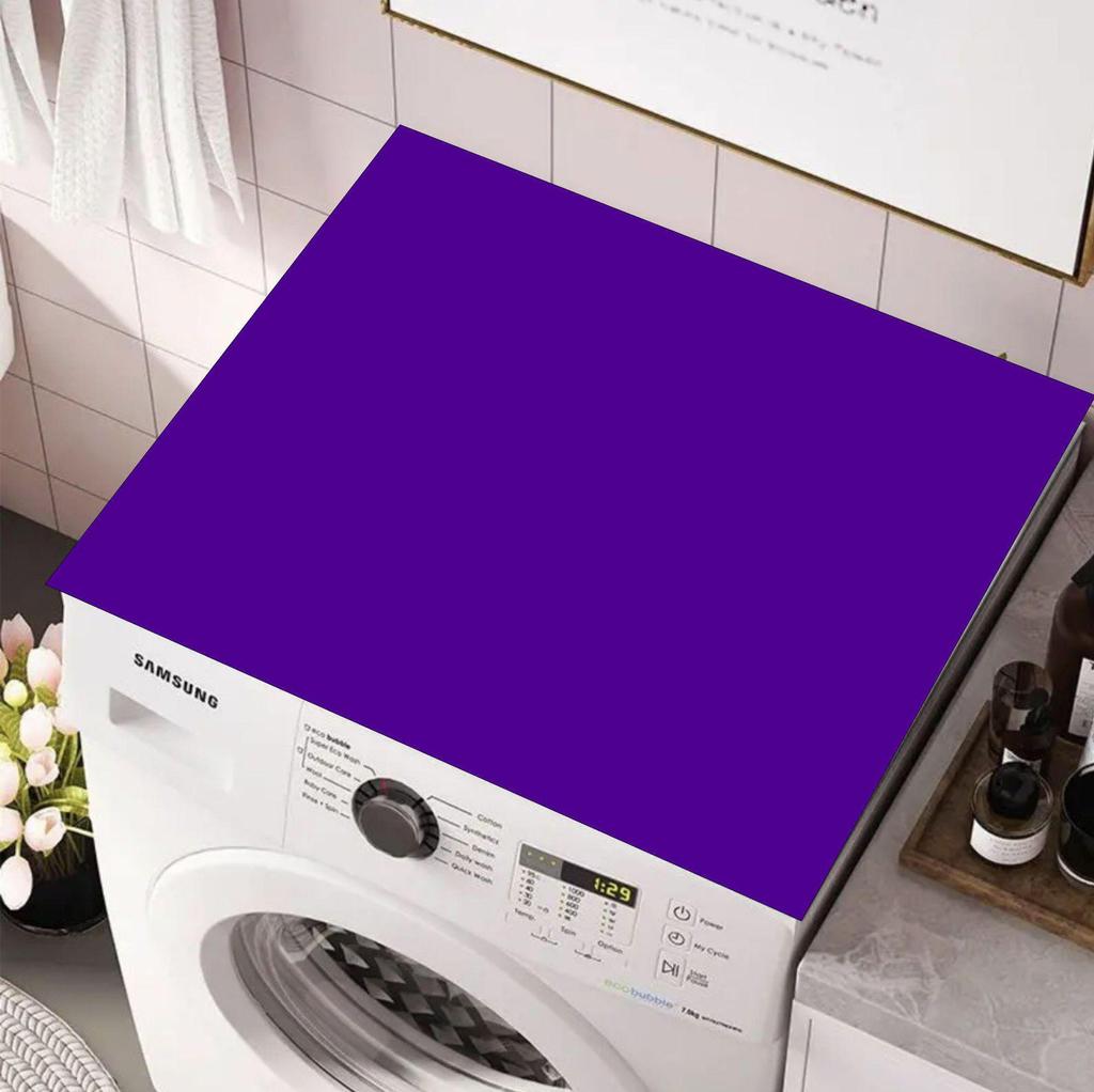 Solid Color Diatom Mud Washing Machine Cover Pad - Water-Absorbing, Non-Slip, Dust & Dirt Resistant Refrigerator or Countertop Mat