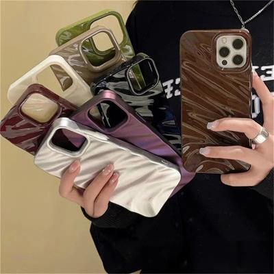 Роскошный шелковый волнистый чехол для телефона iPhone 16 15 14 13 11 12 Pro Max X XS XR 7 8 Plus SE противоударный защитный мягкий чехол на заднюю панель