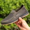 Men's Summer Breathable Slip-On Shoes - Soft Sole, Deodorant, Casual for Middle-Aged & Elderly