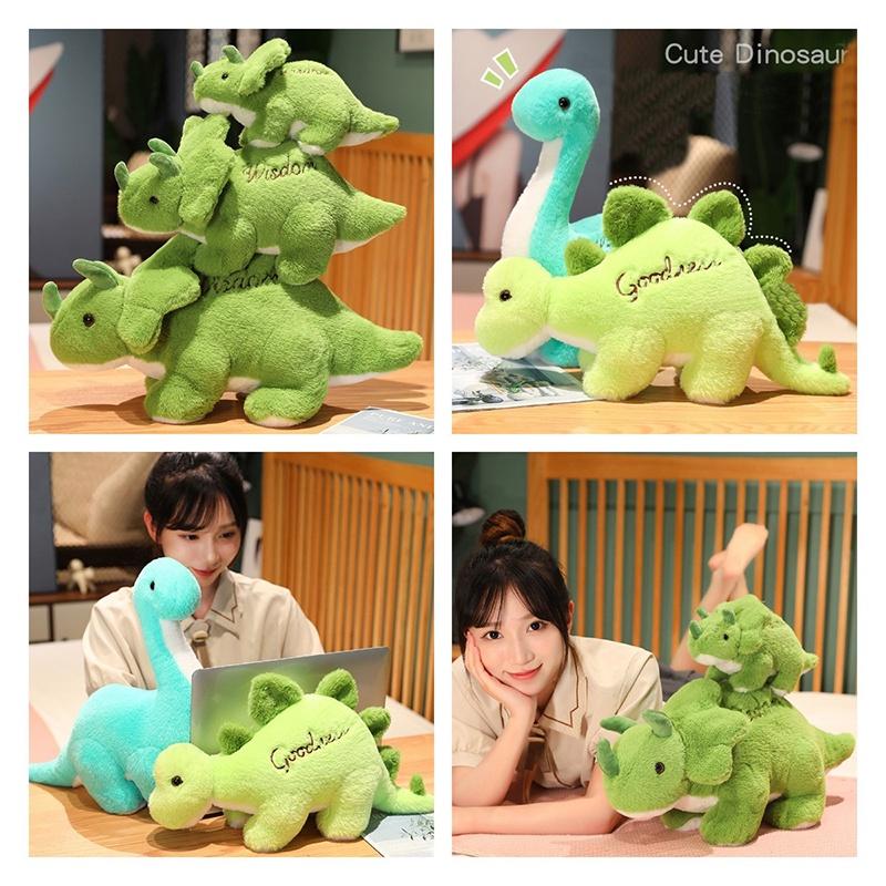High-quality Jurassic Dinosaur Park Plush Toy Soft And Colorful Stegosaurus Triangular Dragon Tyrannosaurus Rex Cartoon Stuffed Animal