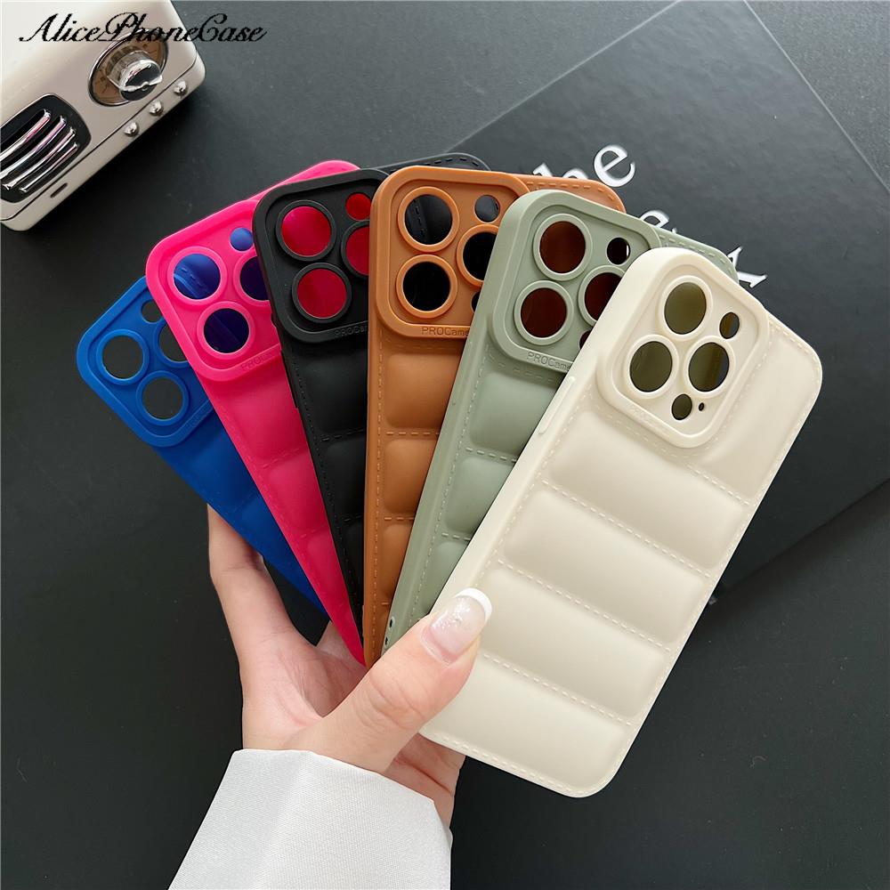 Пуховик TPU Чехол для телефона для iPhone 11 12 13 14 15 16 Pro Max для iphone12 16pro 7 8 Plus X XS бампер buff чехлы Cover Capa