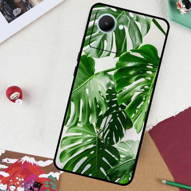 Тропические листья Для Realme GT 6T 6 5 GT 7 Pro C61 C55 C53 C51 C21Y C25S C67 C75 10 11 12 13 14 Pro Plus Чехол