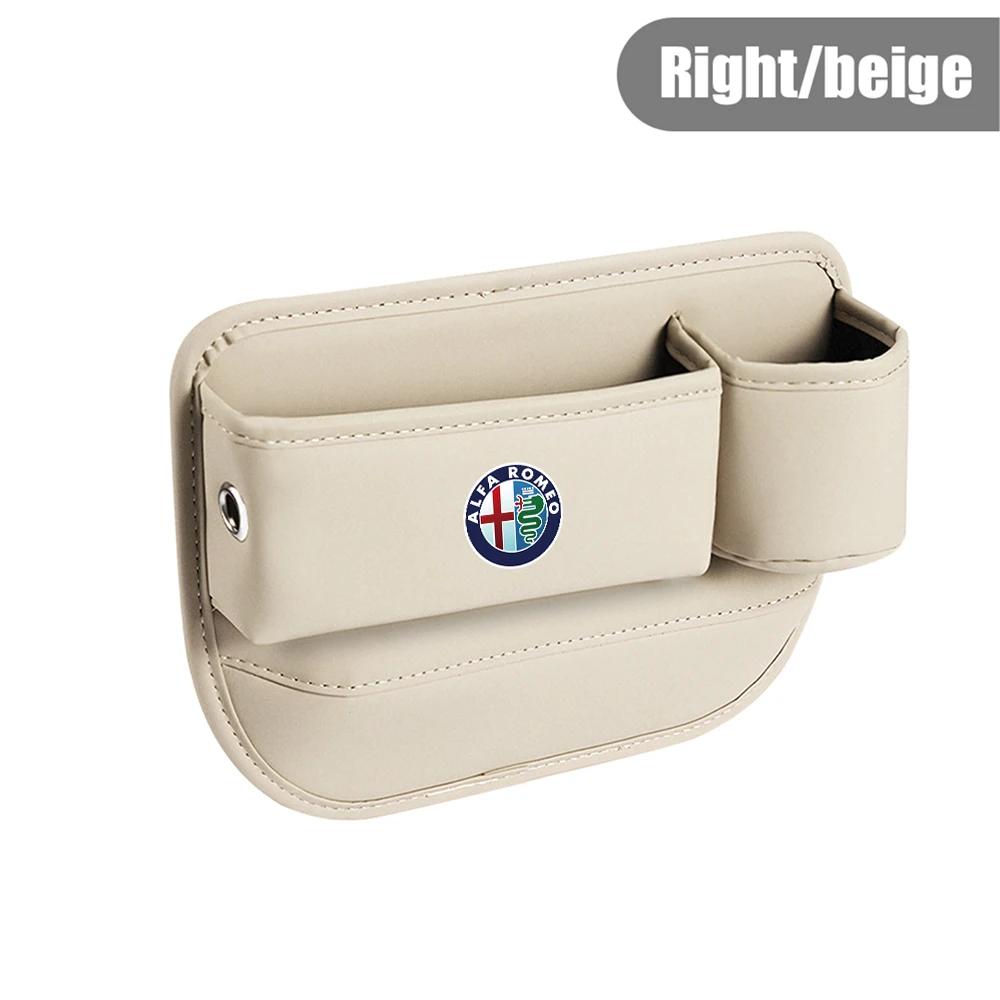 Car Stickers For Alfa Romeo Car Seat Sewn Gap Crevice Slot Storage Box Cup Holder For Alfa Romeo 4C 159 Spider Giulia Giulietta 