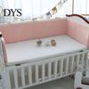 Baby Protector Infant Crib Liner Soft Texture Detachable Washable One-piece Bed Cushion Bumper for Home Pillow