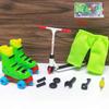 Mini Alloy Finger Scooter + Skate Shoes + Pants + Tools Toy Finger Scooter
