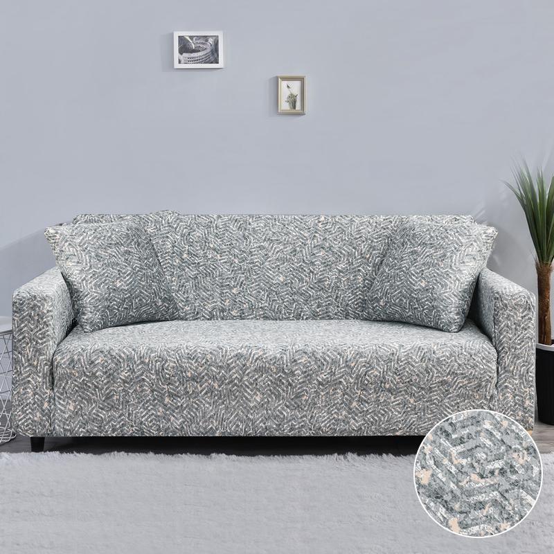 Sofa Covers Texture Pattern For Living Room Spaces All-Inclusive Elastic Chair Couch Corner Sectional Sofa Cover Furniture Slipcover