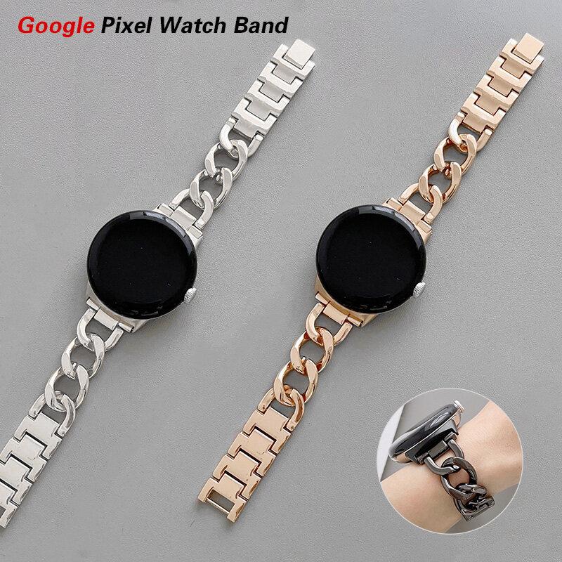 Stainless Steel Strap For Google Pixel Watch 2 Band Metal Bracelet Chain Replacement Smartwatch Wristbands For Google Pixel Watch Strap