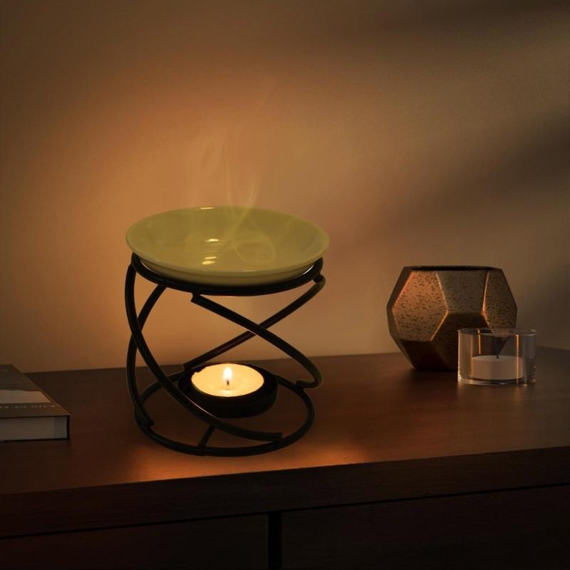 Декоративные керамические аромалампы для эфирных масел, диффузор ароматов для ароматерапии, подставка-подсвечник для чайной свечи для комнаты для медитаций