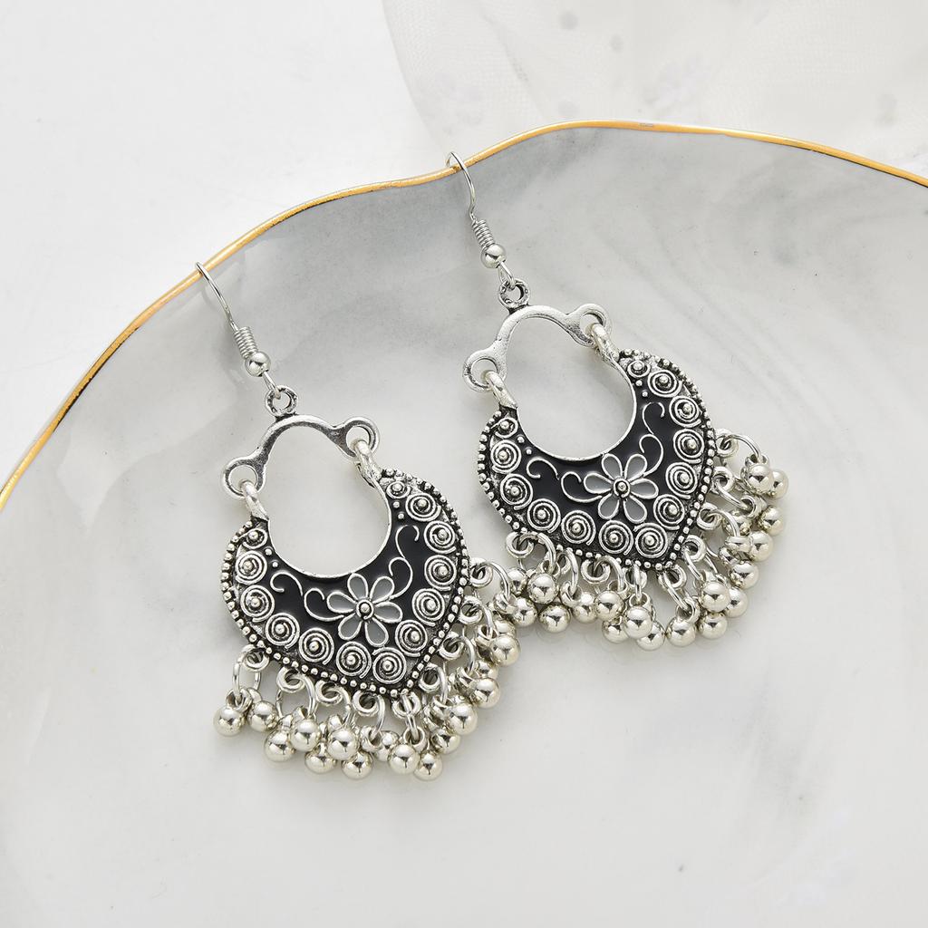 Винтажные геометрические серьги-подвески для женщин, ретро, большие круглые, в виде колокольчиков, эффектные серьги-капли, девичьи, бохо-украшения