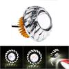Motorcycle Headlight LED Projector Lens Single Halo Angel Devil Eye Spot Light White
