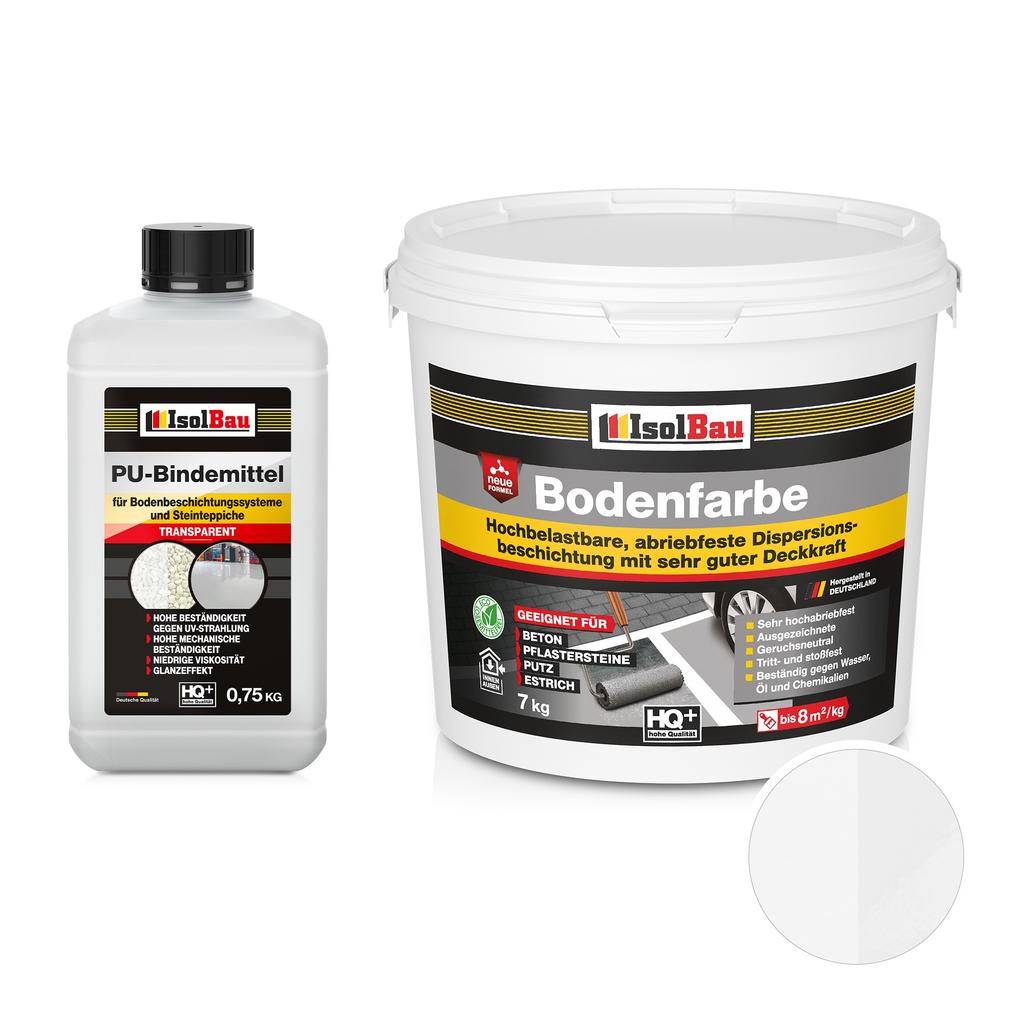 IsolBau 2K Resin Floor Paint for Concrete Bodenbeschichtung 7 White