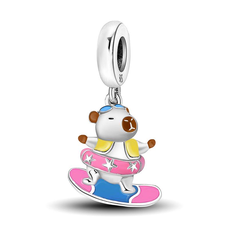 Медь Сова Панда Слон Собака Бабочка Милые Шармы Бусины Подходят для Оригинального Браслета Пандора Высокое Качество DIY Ювелирные Изделия