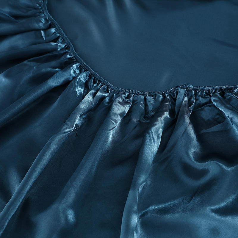 Простыня с резинкой из полиэстерового сатина, простыня на резинке, гладкокрашеное постельное белье из PLA Cool Fiber, простыня на резинке(нет наволочки