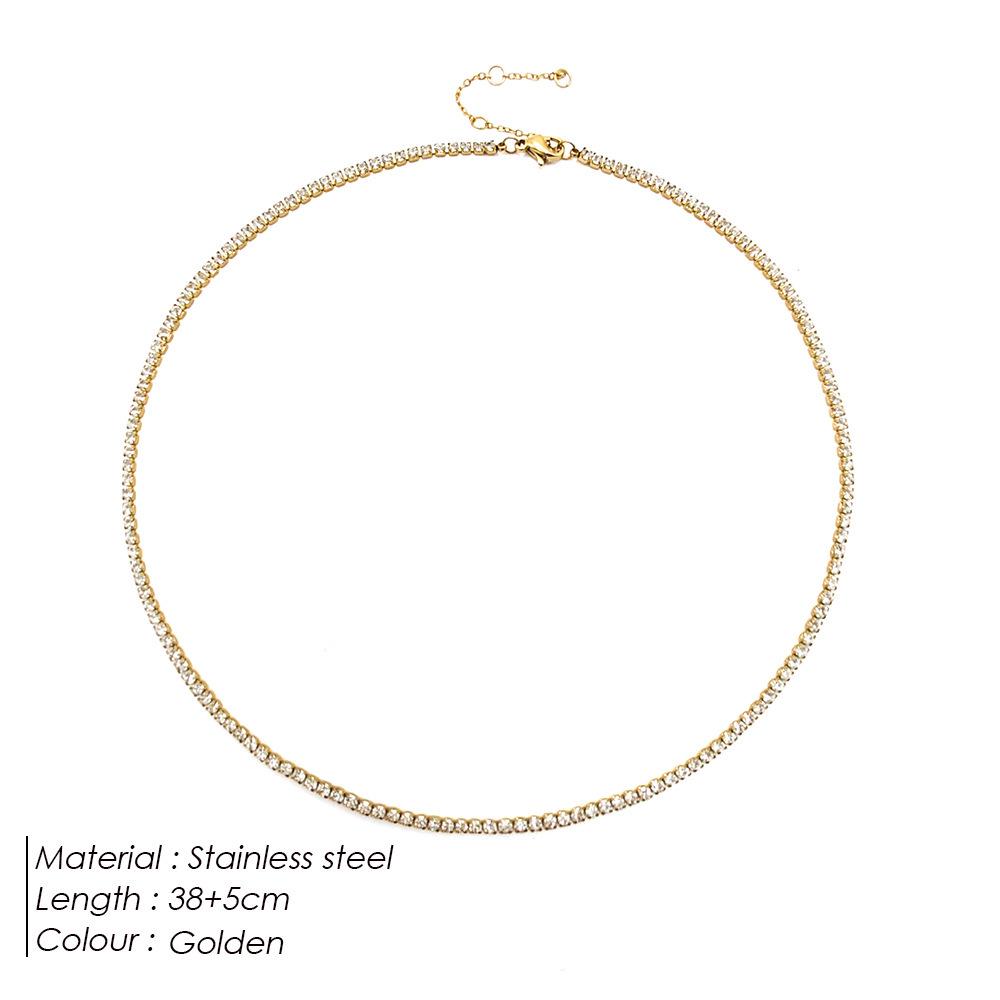 Улица. Теннисное ожерелье Delan European & American Fashion Zircon