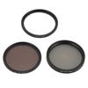3 In 1 Camera Filter Set UV CPL ND8 Optical Glass Aluminum Alloy Anti Fingerprint DSLR Camera Lens Filter with Storage