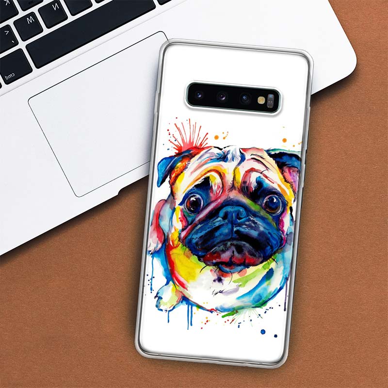 Чехол для телефона с изображением французского бульдога и мопса для Samsung Galaxy S10 Plus S20 FE S21 S22 Ultra S10E S9 S8 + S6 S7 Edge Lite Shell Coque