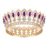 European Princess Queen Tiara King Tiaras Crystal Full Crown Baroque Pageant Crowns  Cake Topper