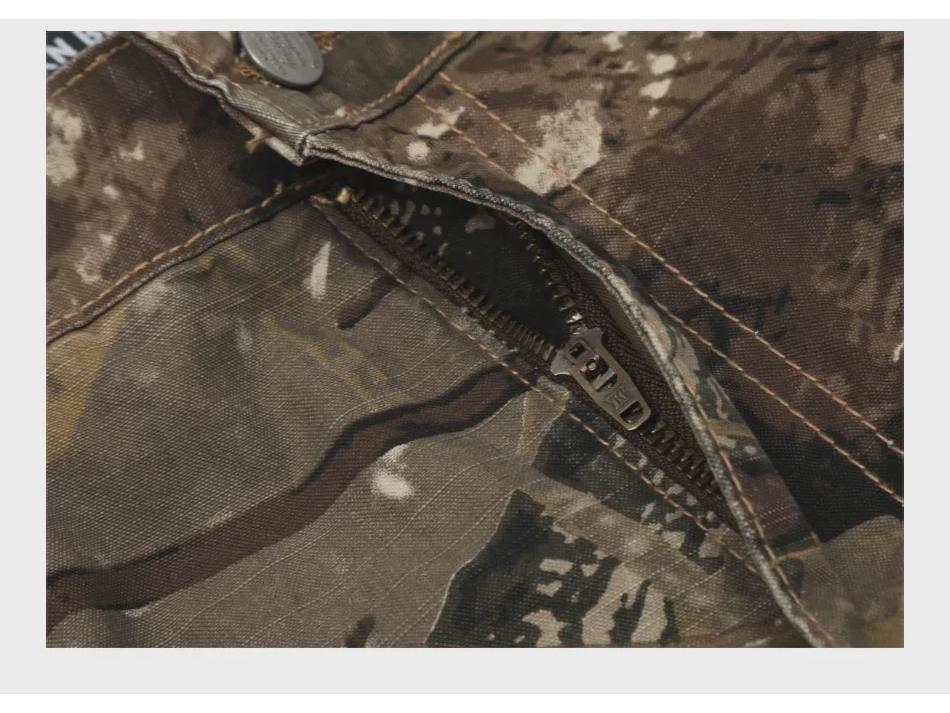 Мужские брюки прямого кроя камуфляжные рабочие - стиль для отдыха на природе