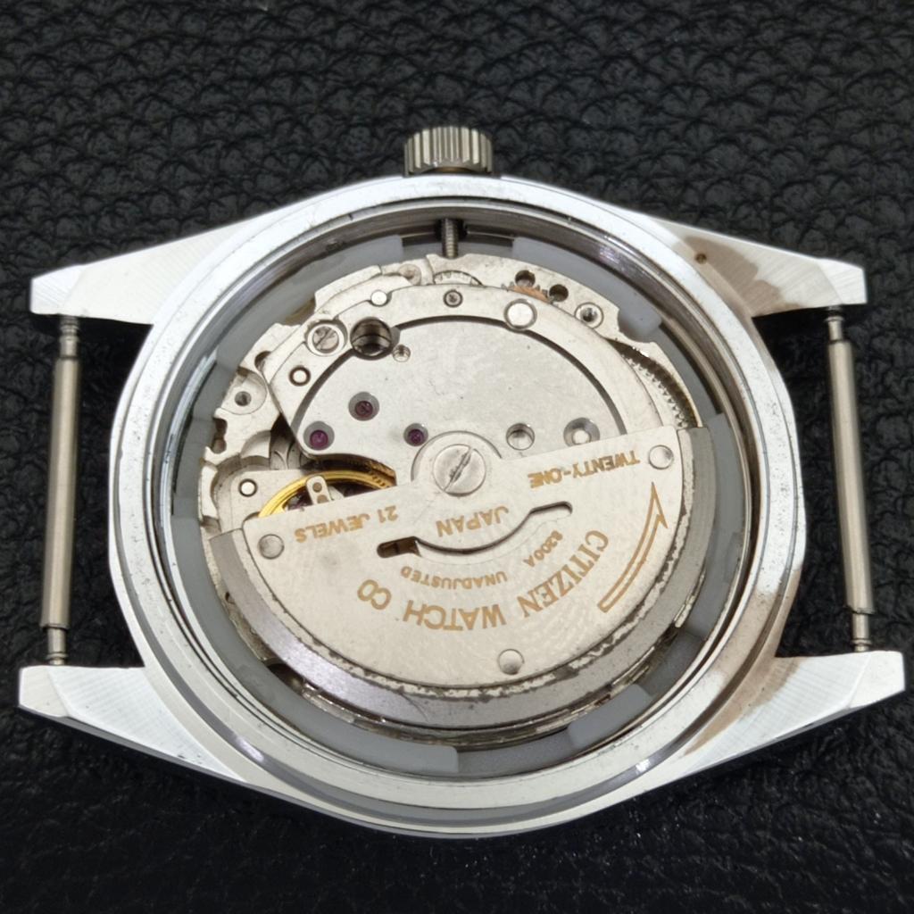 REFURBISHED CITIZEN AUTOMATIC 8200 JAPAN MENS DAY&DATE BLUE DIAL WATCH a432565-2 R112-a432565