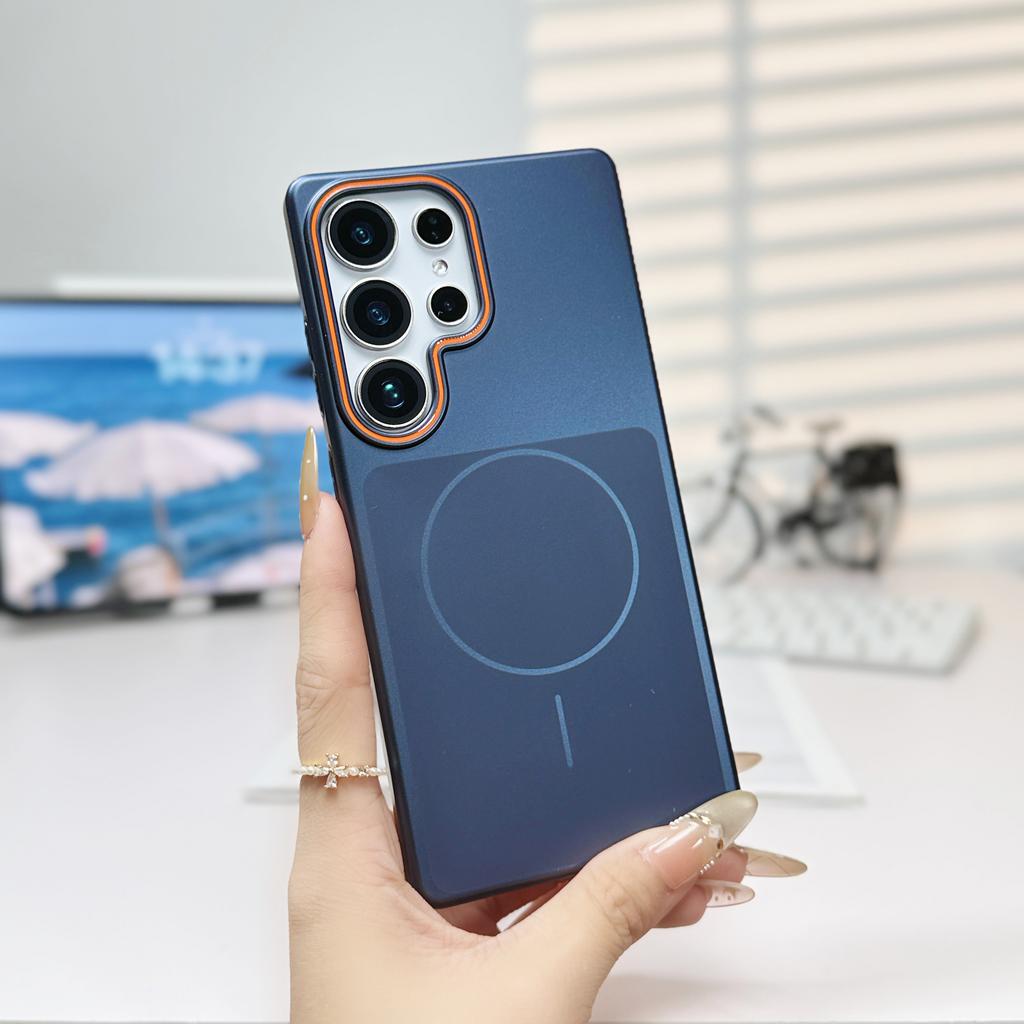 Ультратонкий металлический цвет для чехла Magsafe для Samsung Galaxy S26 S25 S24 S23 FE Plus Ultra Матовый Ударопрочный Магнитный Чехол Capa