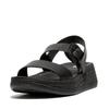 Sandals ESPADRILLE BUCKLE LEATHER FLATFORM SANDALS Black Cm [Fit Flop] F-MODE Women's 23.0
