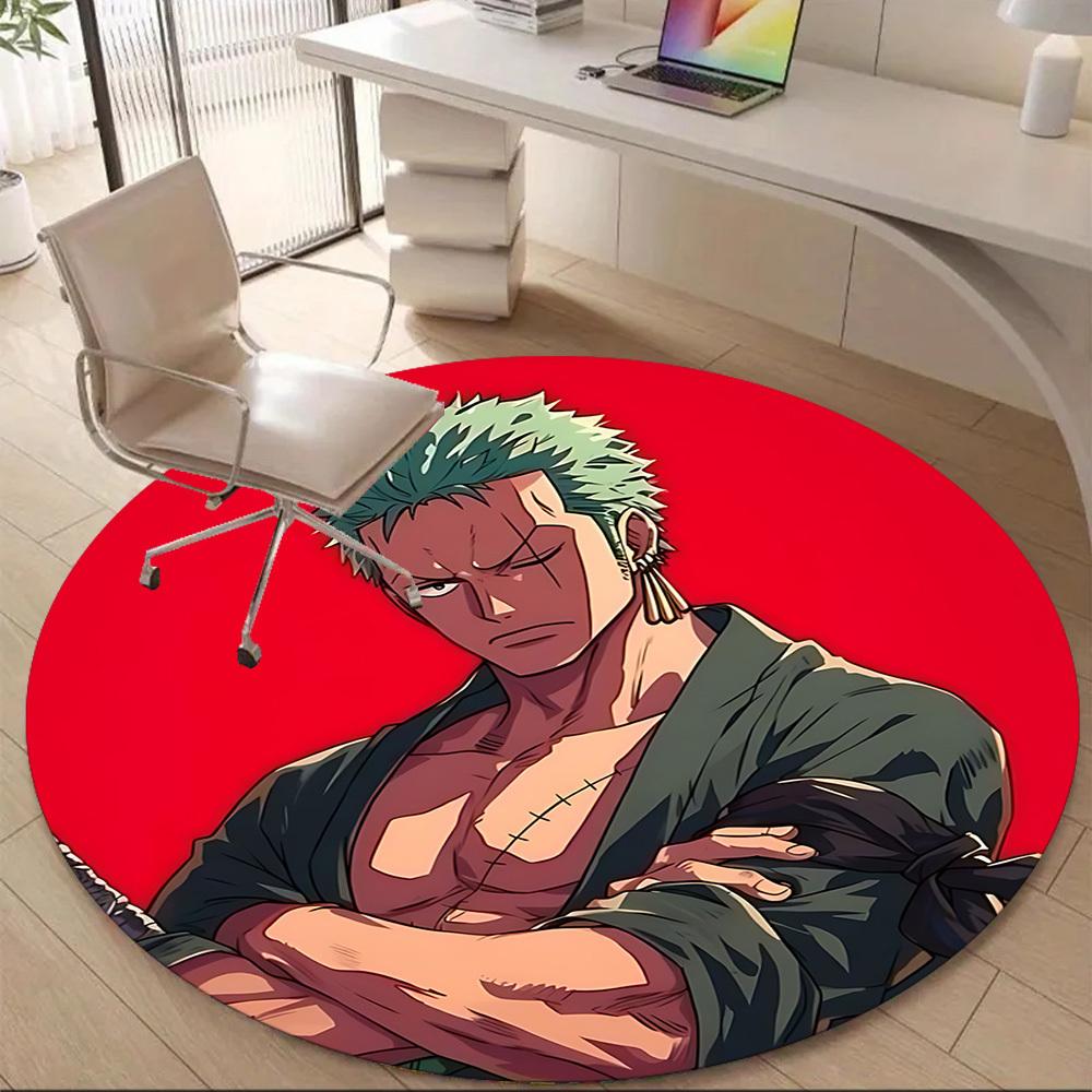 Zoro, OnePiece Office Round Area Rug, Indoor Mat Suitable For Office, Under Office Chairs Bedroom Living Room Home Decor, DT1212072