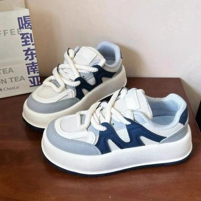 Мода 2024 года, осень, новые женские туфли, стиль, нишевый дизайн, повседневная обувь в стиле ретро на толстой подошве, универсальная модная женская вулканизированная обувь