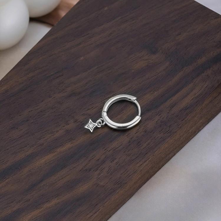 ANENJERY Гладкие геометрические серьги-звезды для нейтрального атмосферного высококачественного простого модного универсального ювелирного подарка