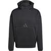 Adidas Solid Color Hooded Long Sleeve Fitted Pullover Sweatshirt Men Tops Black JE7537