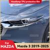 Для MAZDA 3 2019-2025 Автомобильная Фара Прозрачная TPU Защитная Пленка Накладка Передний Свет Изменение Цвета Наклейка