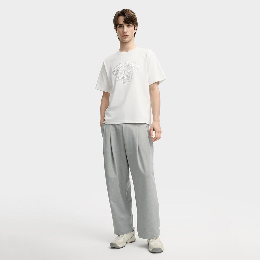 Fila Серия Milano Модные Повседневные Ретро Базовые Текстурные Приятные к коже Простые Удобные Универсальные Вязаные Спортивные Штаны Мужские низы F11M535601F-MG