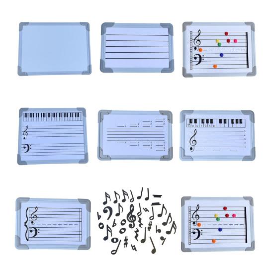 Yousheng Double-Sided Magnetic Music Staff Whiteboard High Low Notes Teaching Aid Mini Dry Erase Board Students Teachers Music Classroom Supplies