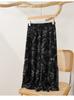 High waisted printed A-line umbrella skirt 2026 spring fashion versatile mid length skirt