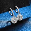 2ct Moissanite Diamond Huggie Hoop Earrings For Women Sterling 925 Silver Dainty Hoop Drop Dangle Earring Fine Jewelry