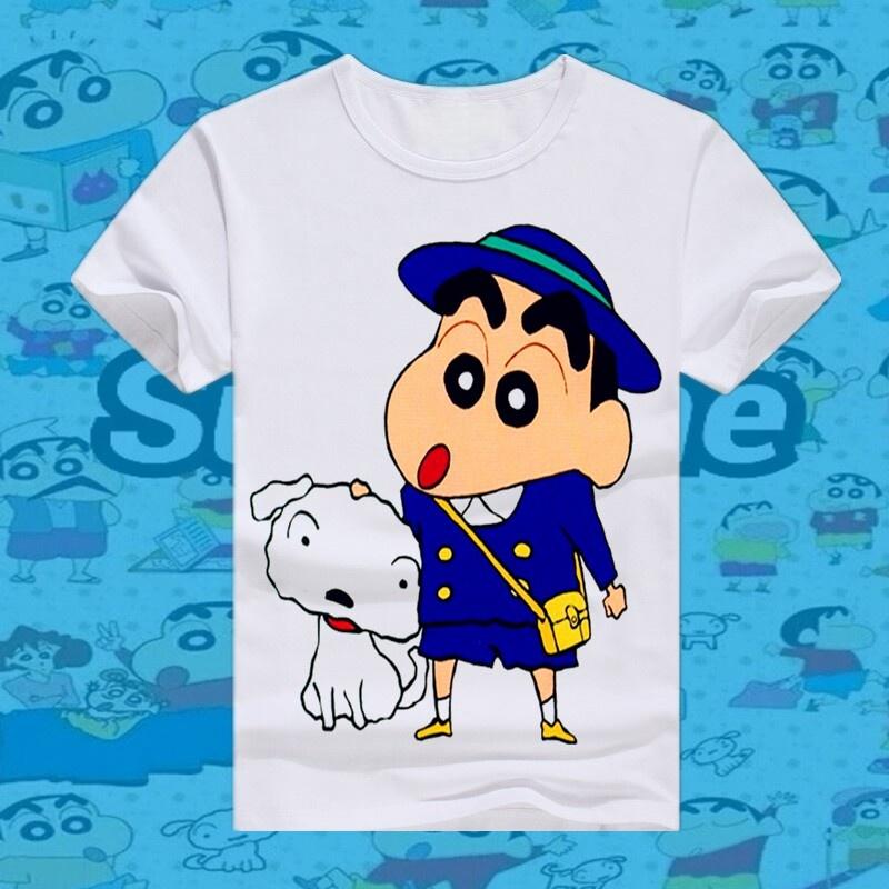 New Crayon Shin Chan Printed Summer T Shirt Cotton Japanese Cartoon Women Short Sleeve Round Neck Loose Top