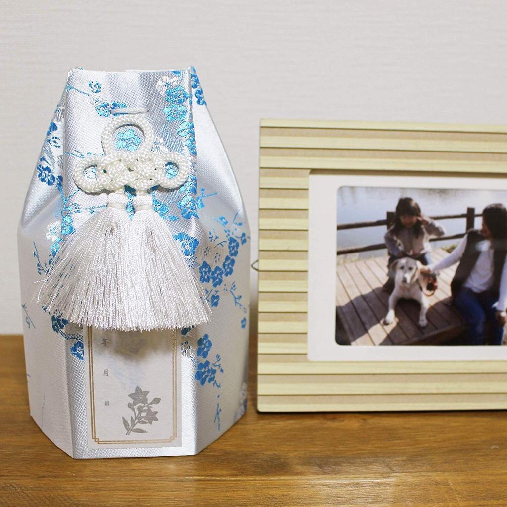 Буддийская урна, 2,5 дюйма, Синий цвет цветка сливы, Шелковый чехол для урны (Только чехол) для Разделённого Пепла