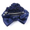 Elastic Women Girls Bowknot Decor Headdress Snood Net Barrette Bun Cover Hair Clip